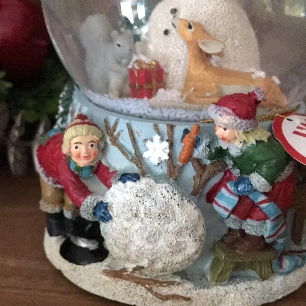 ❤️ Rare Vintage 1990 Christmas Musical Snowman Snow Globe